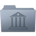 Library Folder Graphite icon